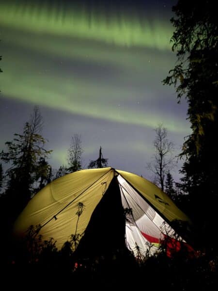How to see the northern lights? Northern lights hiking tour in finnish Lapland, Aurora borealis, Pihka Outdoors