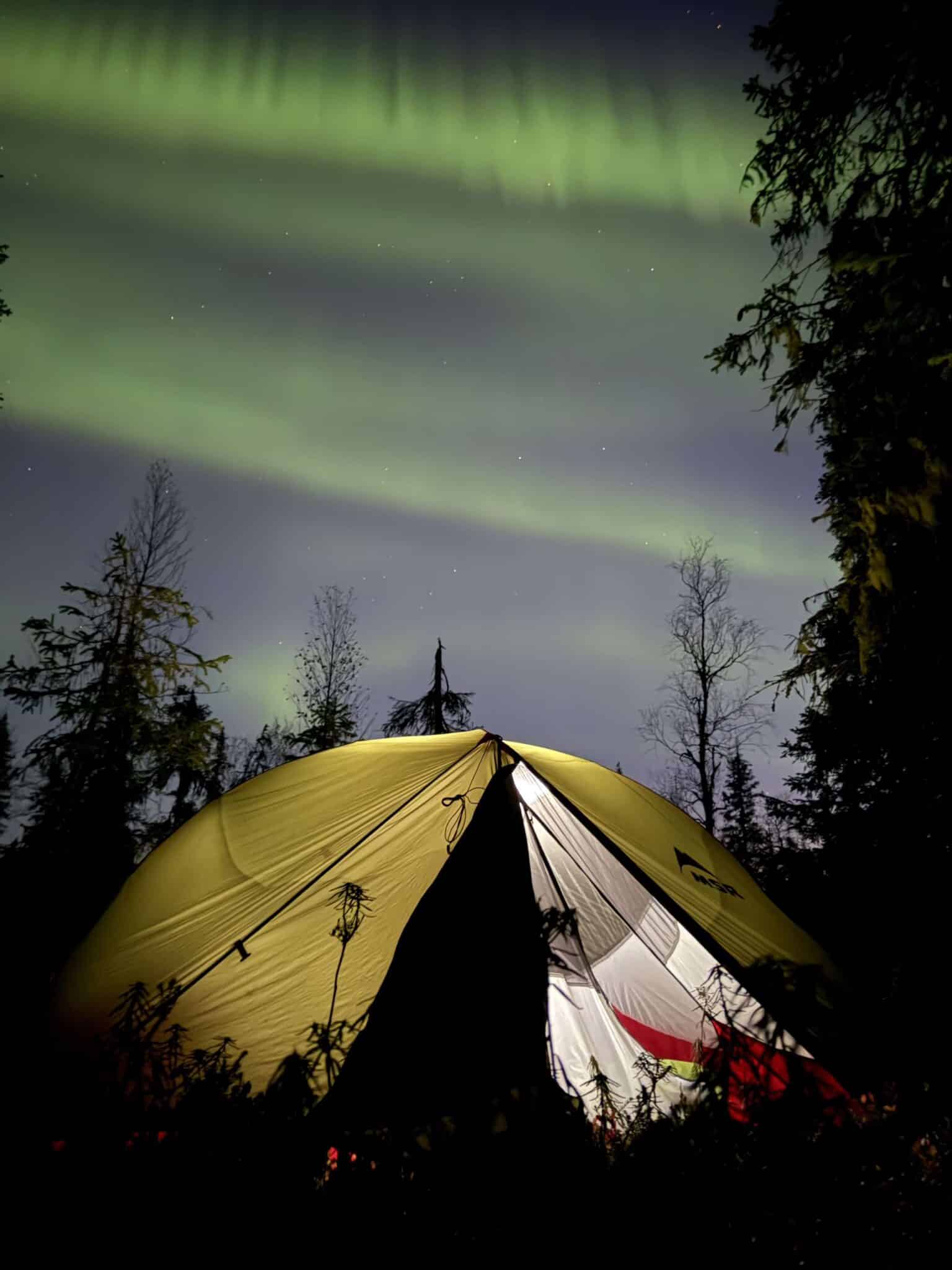 How to see the northern lights? Northern lights hiking tour in finnish Lapland, Aurora borealis, Pihka Outdoors