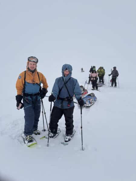 snowshoe trek in lapland