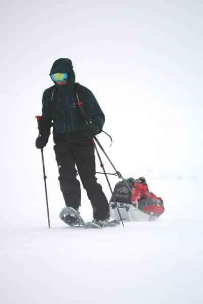 What is Cross-country skiing with a pulka? snowshoe hiking tour in lapland
