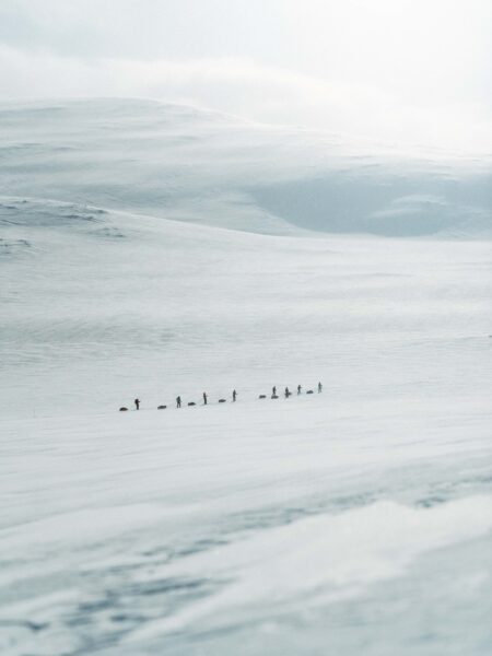 wild camping ski expedition