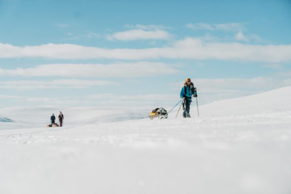 Wild camping ski expedition, pihka outdoors